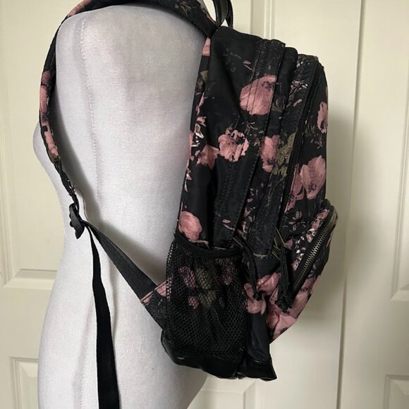 Mossimo Supply Co Pink Black Nylon 15"X12"X5" Backpack Bag - Picture 4 of 12